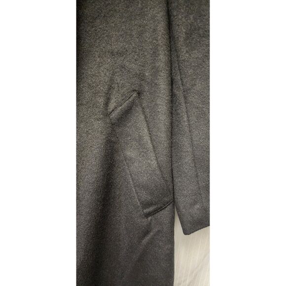 Jessica London Black Wool Blend Double Breasted Shawl Collar Trench Coat 12W - Picture 4 of 7